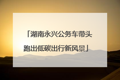 湖南永兴公务车带头跑出低碳出行新风景